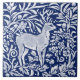 Azulejo Flor de aves de corral de ganado de bosque azul de (Frente)