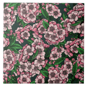Azulejo Flor de cerezo 2