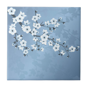 Azulejos Flores Japonesas | Zazzle.es