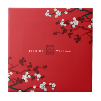 Azulejo Flor de Cerezo Doble Felicidad Boda China