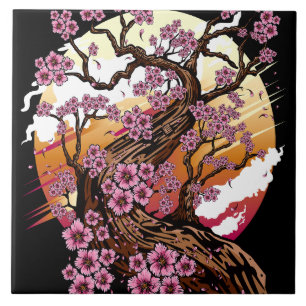 Azulejo Flor de cerezo salvaje