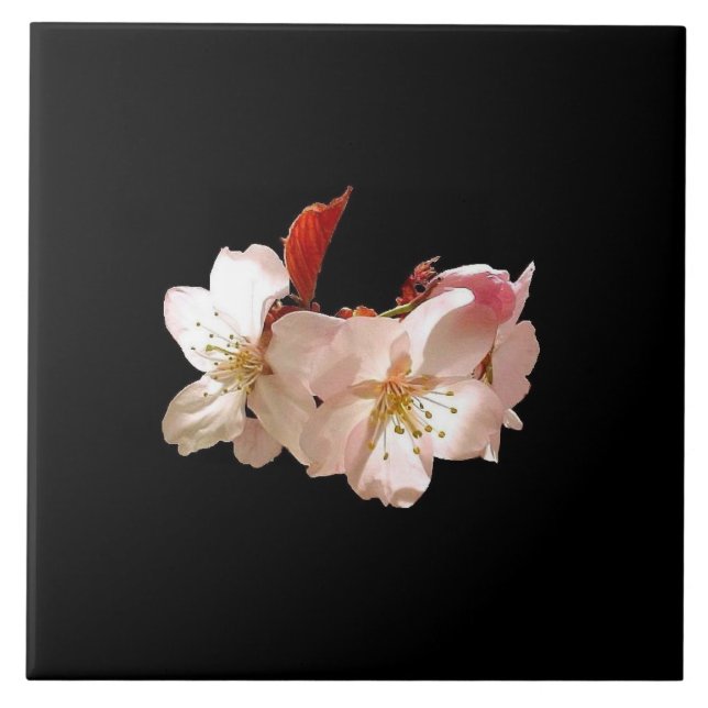 Azulejo Flor de cerezo Trivet (Frente)