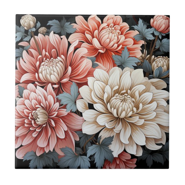 Azulejo Flor de crisantemo (Frente)