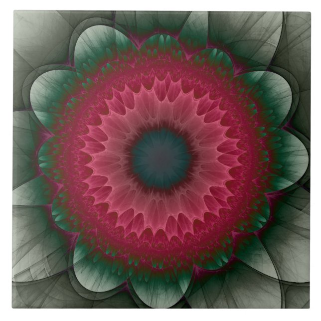 Azulejo Flor de hadas rojas (Frente)