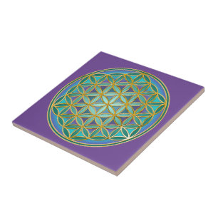 Azulejo FLOR DE LA VIDA - Diseño de Geometría Sagrada 1