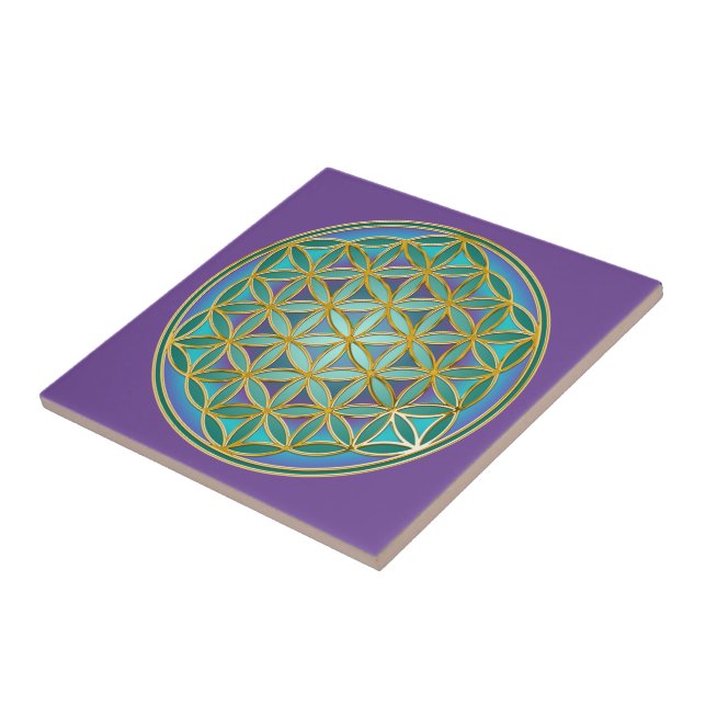 Azulejo FLOR DE LA VIDA - Diseño de Geometría Sagrada 1 (Lado)