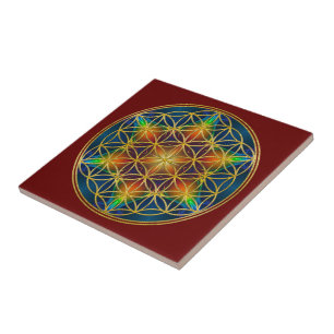 Azulejo FLOR DE LA VIDA - Flor fractal 1