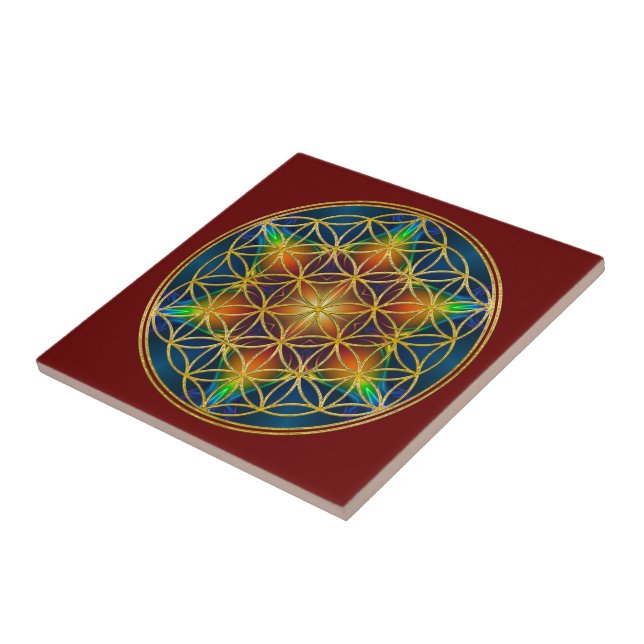Azulejo FLOR DE LA VIDA - Flor fractal 1 (Lado)
