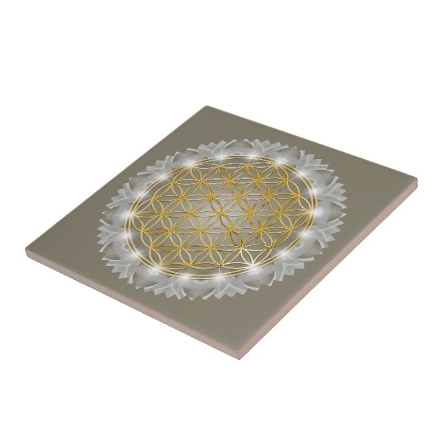 Azulejo FLOR DE LA VIDA - Geometría Sagrada Luz 1 (Lado)