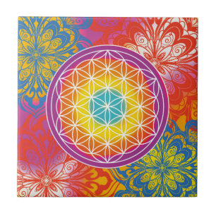 Azulejo Flor de la vida mandala zen
