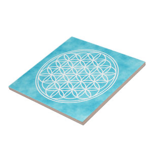 Azulejo FLOR DE LA VIDA - Símbolo de Geometría Sagrada con