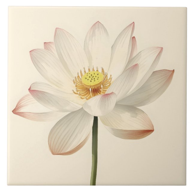 Azulejo Flor de loto blanca (Frente)