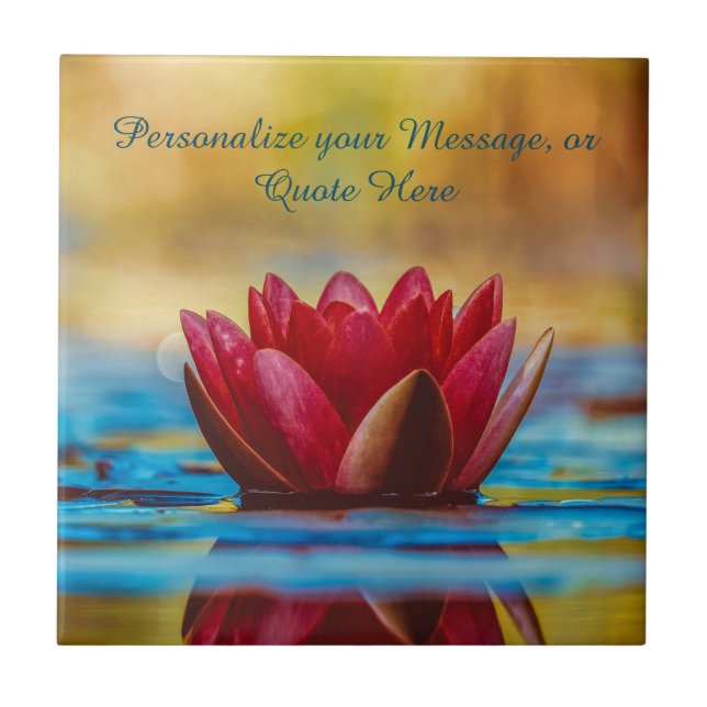 Azulejo Flor de Lotus en la personalización de la meditaci (Frente)