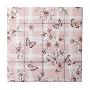Azulejo Flor de Mariposa Elegante (2)