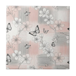 Azulejo Flor de Mariposa Elegante (3)