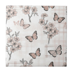 Azulejo Flor de Mariposa Elegante (4)