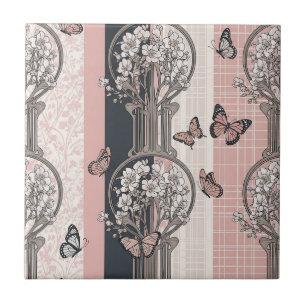 Azulejo Flor de Mariposa Elegante (8)