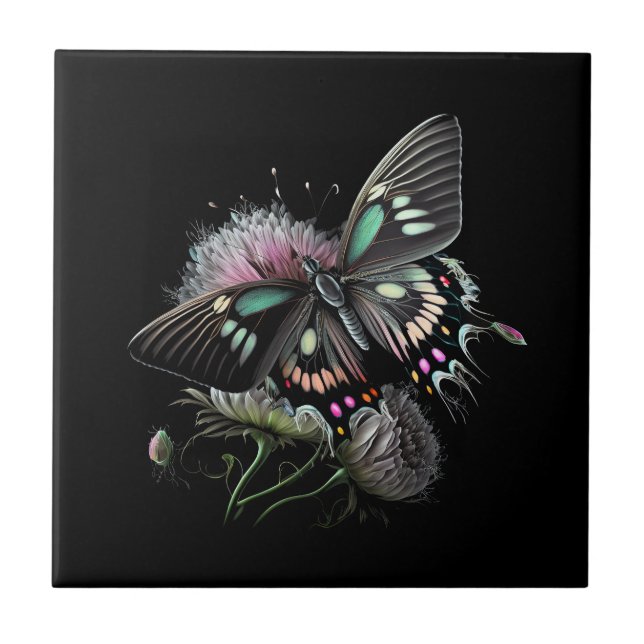 Azulejo flor de mariposa hermosa (Frente)