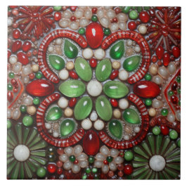 Azulejo Flor De navidad De Terracota Española De Piedra 1