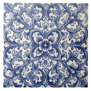 azulejo flor de porto azul