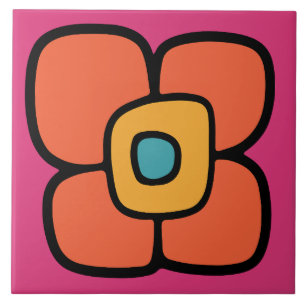 Azulejo Flor de Primavera Retro