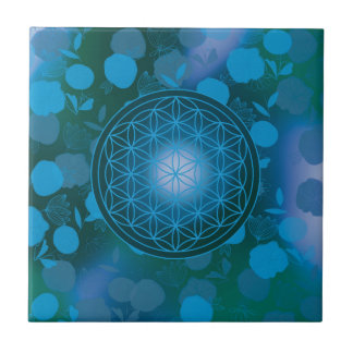 Azulejo flor de vida, chakra, zen, geométrica sagrada,