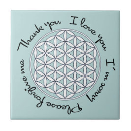 Azulejo Flor de vida Ho'oponopono