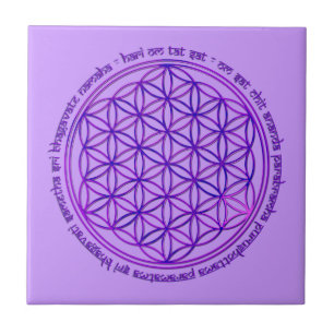 Azulejo Flor de vida - Moola Mantra - violeta