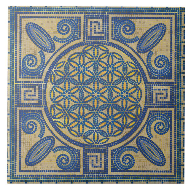 Azulejo Flor de vida Mosaic Tile Ornament N1 (Frente)