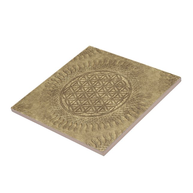 Azulejo Flor De Vida - sol - patrón continuo 4 (Lado)