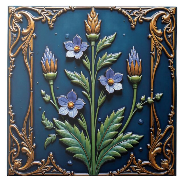 Azulejo Flor Deco Starlight (Frente)