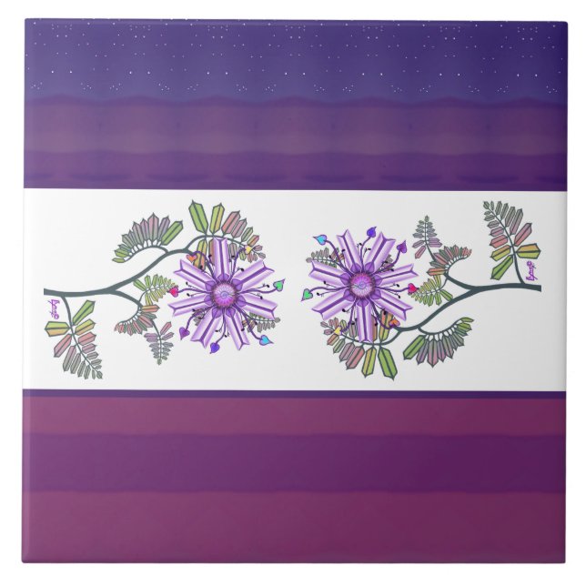 Azulejo Flor en el desierto (Frente)