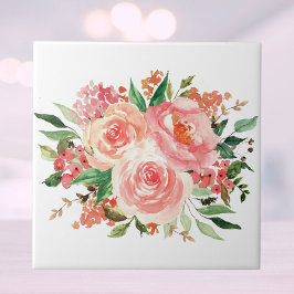 Azulejo Flor Floral Rosa Claro de Primavera