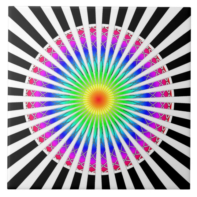 Azulejo Flor hipnótica (Frente)