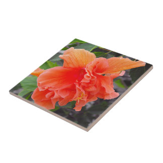 Azulejo Flor Naranja Arrugada