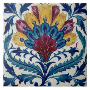 Azulejo Flor oriental William De Morgan