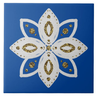 Azulejo flor popular 1 azul claro 1 y blanco