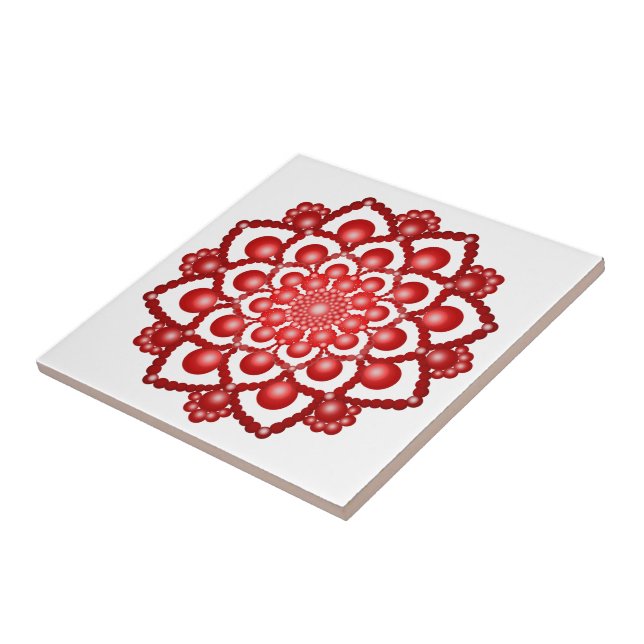 Azulejo Flor Red Dot Mandala (Lado)