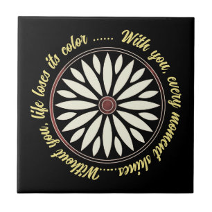AZULEJO FLOR REGALO MODERNO DE MAMÁ PAPÁ HERMANA HIJO JEFE