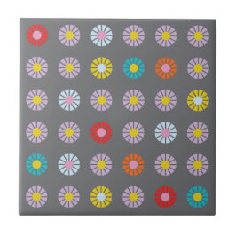 Azulejo Flor retro colorida