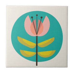 Azulejo Flor retro de medio siglo