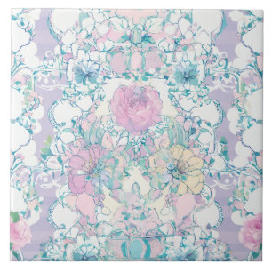 Azulejo Flor Rosa