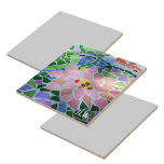 Azulejo Flor rosa de bonito en Koi Fish Pond Colorful Zen<br><div class="desc">Una flor rosa bonito entre el agua azul y las colchas de lirios verdes bajo la luz del sol enmarañada en una imagen fotográfica de mosaico de arte en esta hermosa cerámica decorativa. Personalice este colorido y brillante estanque Zen koi con Iniciales o elimine. Este es uno de los múltiples...</div>