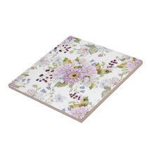 Flor Silvestre Acuarela Rosa Blanca Púrpura