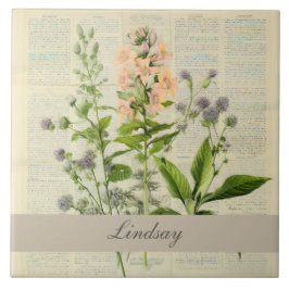 Azulejo Flor silvestre vintage