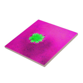 Azulejo Flor verde suave