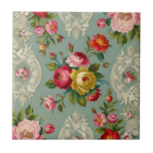 Azulejo Flor Vintage elegante