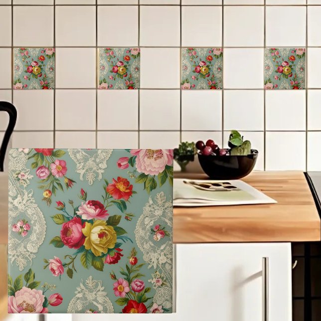 Azulejo Flor Vintage elegante (Subido por el creador)