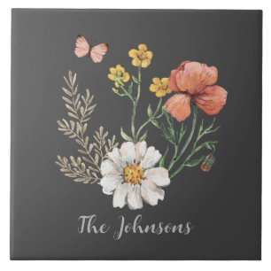 Azulejo Flora acuarela