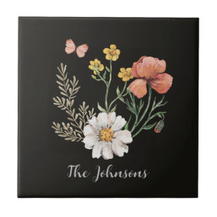 Azulejo Flora acuarela